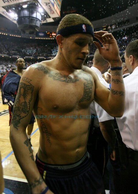 Delonte West shirtless