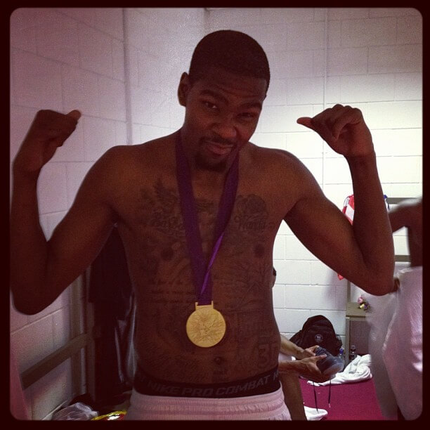 Kevin Durant in Boxers - Gold Medal