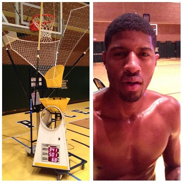 Paul George partially shirtless
